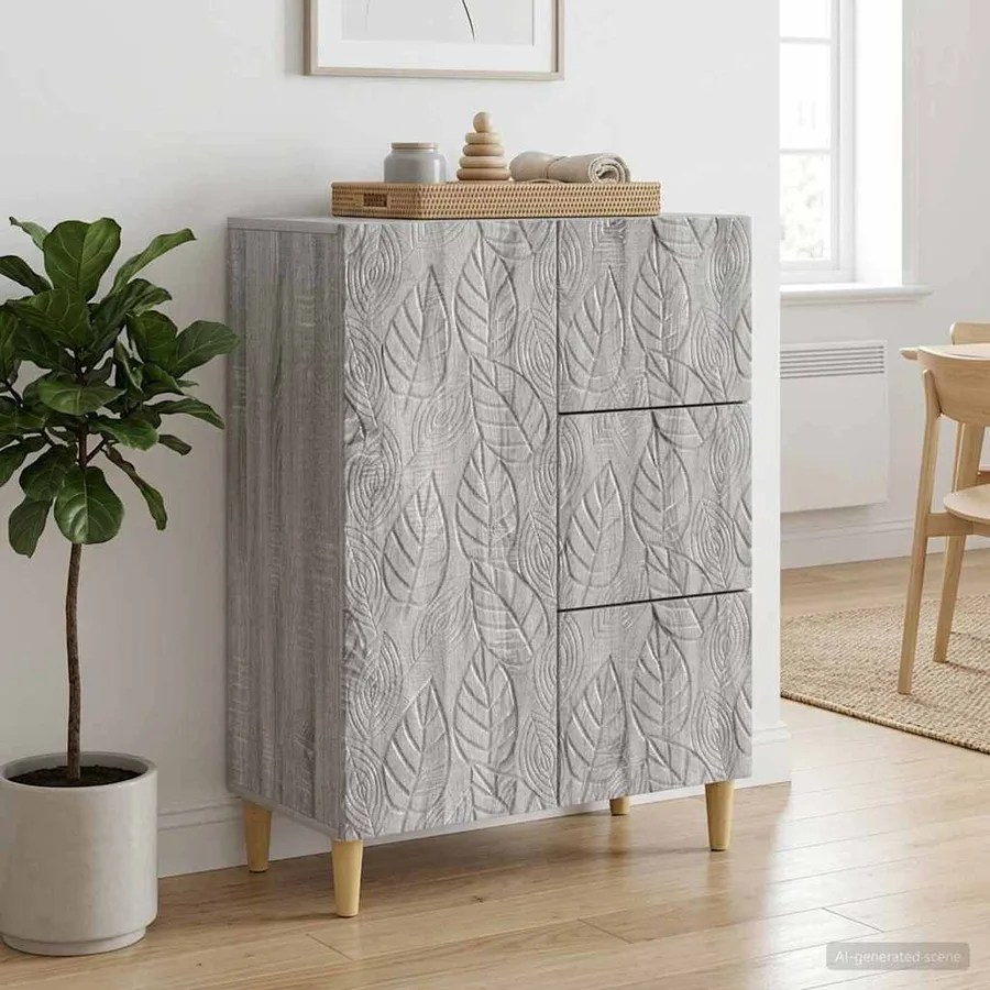 Buffet Sonoma gris 66 x 34,5 x 90 cm Bois d'ingénierie - 3