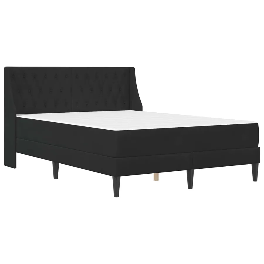 Cadre de lit avec matelas Noir 120 x 200 cm Velours - 3