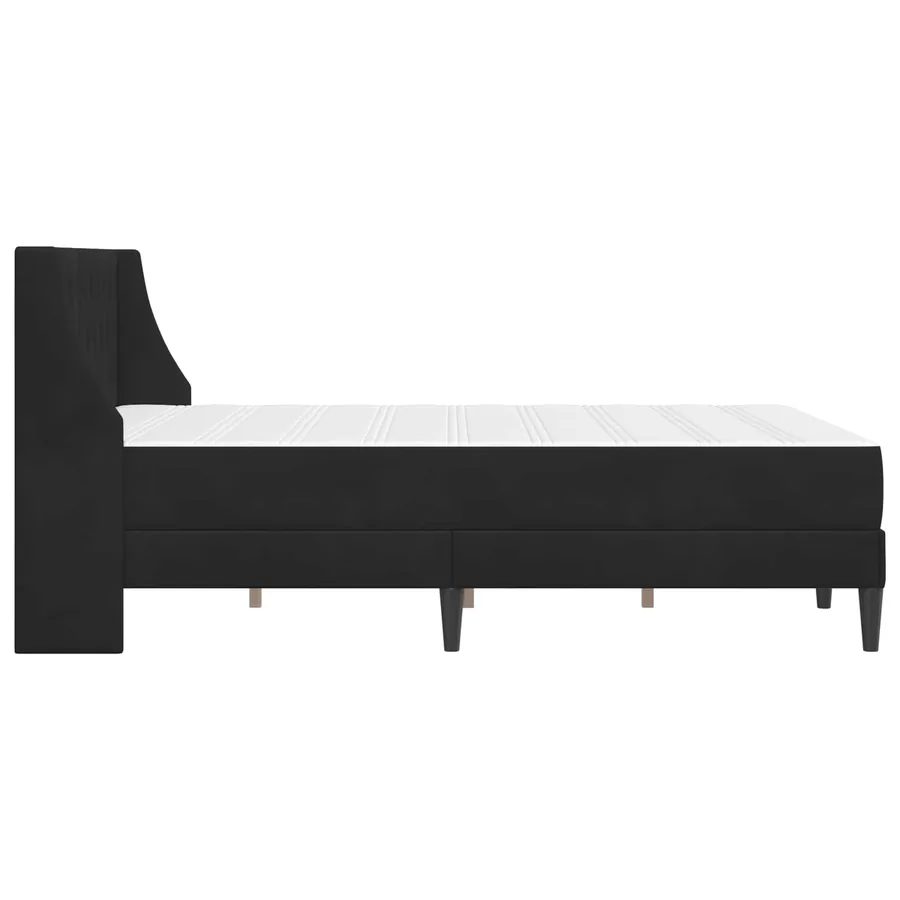 Cadre de lit avec matelas Noir 120 x 200 cm Velours - 7