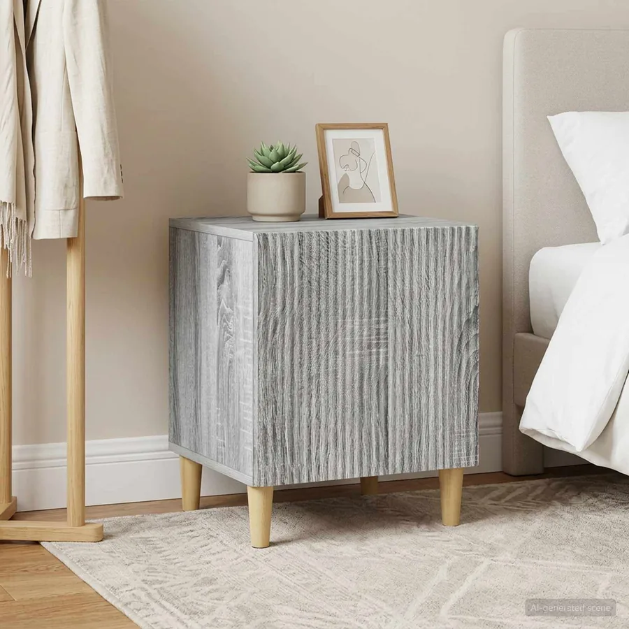 Cabinet de chevet 2 pcs Sonoma gris 43 x 34,5 x 50 cm