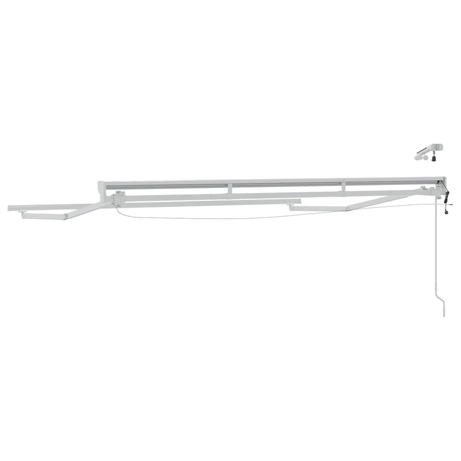 Cadre de store électrique avec LED Blanc 3 x 2,5 m Aluminium - 7
