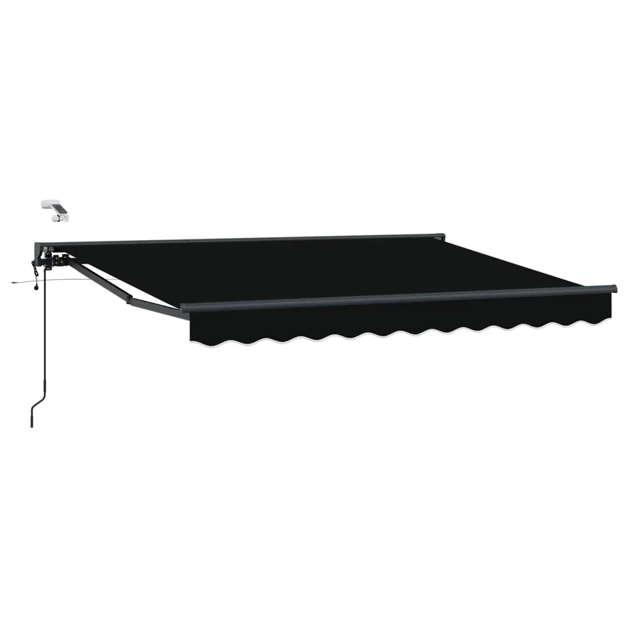 Auvent rétractable électrique Noir et anthracite 3,5 x 2,5 m - 2