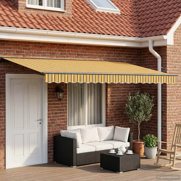 Auvent rétractable électrique Jaune, Gris, Blanc, Anthracite