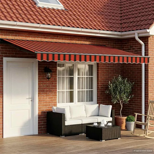 Auvent rétractable électrique Orange, Noir, Jaune, Anthracite