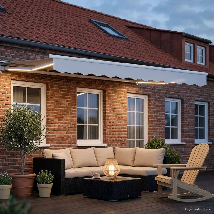 Auvent rétractable électrique Blanc 3 x 2,5 m - 3