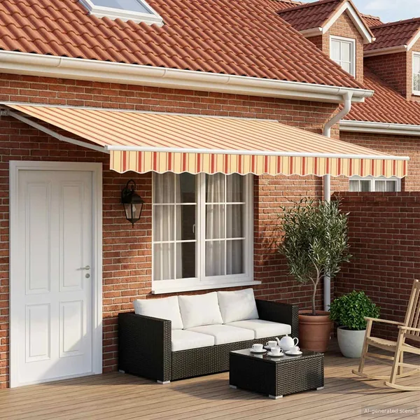 Auvent rétractable électrique 4,5 × 3,5 m