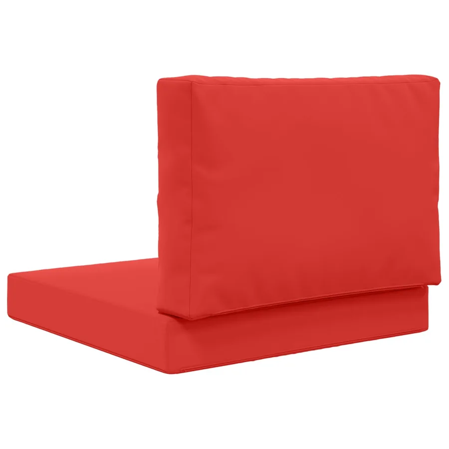 Coussin de canapé d'extérieur 2 pcs Rouge Polyester - 7