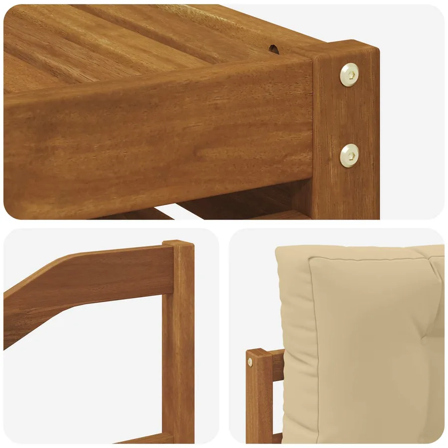 Ensembles de canapés avec coussin 11 pcs Naturel et Beige - 7