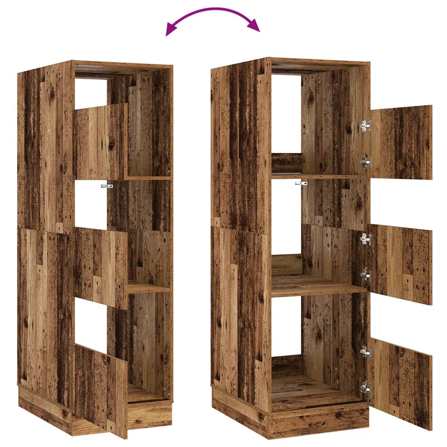 Armoire à Laver avec stockage Bois ancien Bois d'ingénierie - 10
