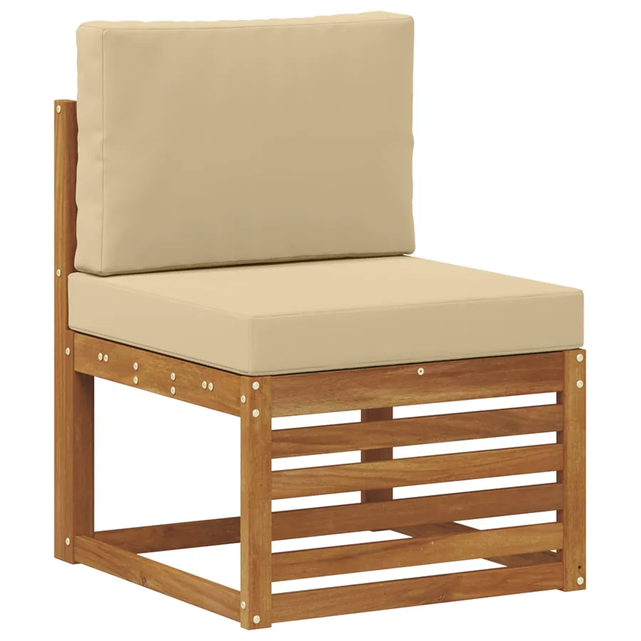 Ensemble de canapés d'extérieur avec coussin Naturel et Beige - 4