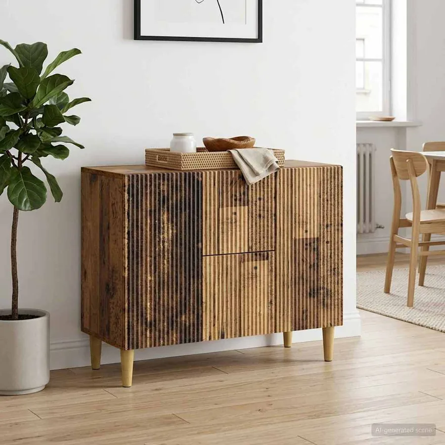 Buffet Bois ancien 89 x 34,5 x 60 cm Bois d'ingénierie - 4