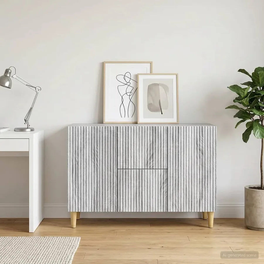 Buffet Sonoma gris 89 x 34,5 x 60 cm Bois d'ingénierie