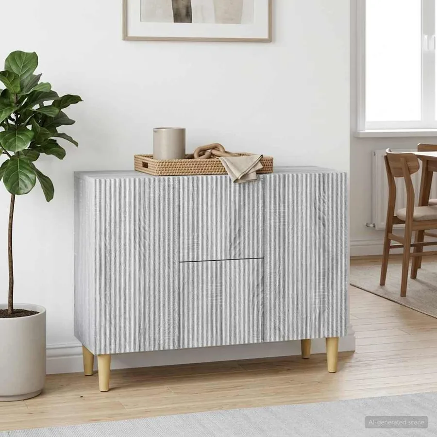 Buffet Sonoma gris 89 x 34,5 x 60 cm Bois d'ingénierie - 4