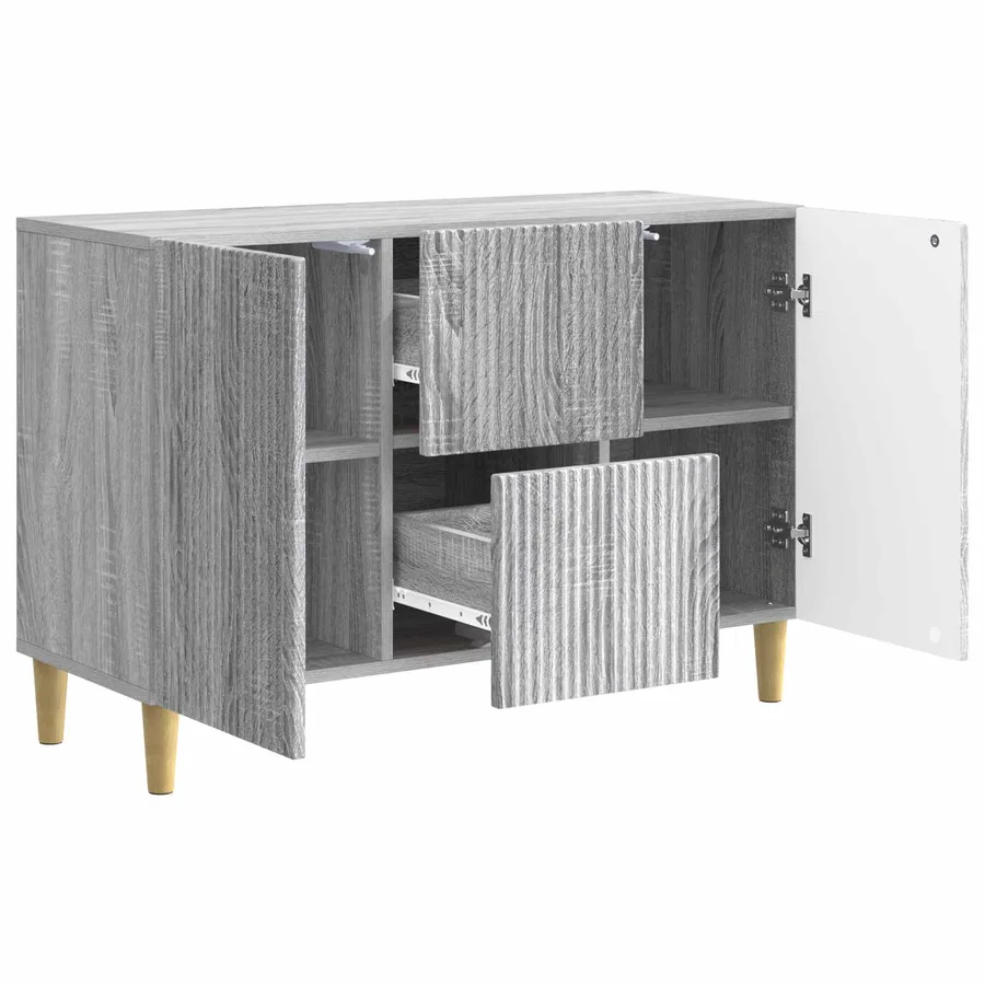 Buffet Sonoma gris 89 x 34,5 x 60 cm Bois d'ingénierie - 5
