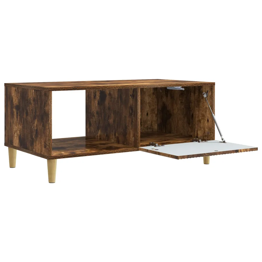 Table basse Chêne fumé 90 x 50 x 40 cm Bois d'ingénierie - 4