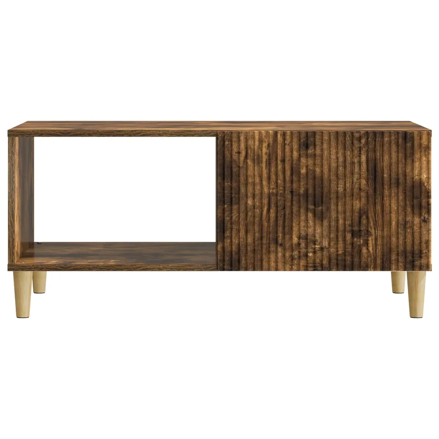 Table basse Chêne fumé 90 x 50 x 40 cm Bois d'ingénierie - 5
