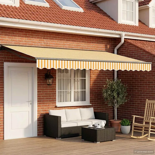 Auvent rétractable électrique 5 × 3,5 m