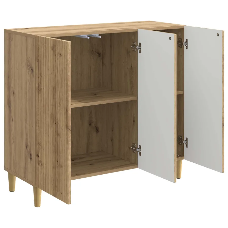 Buffet Chêne artisanal 89 x 34,5 x 80 cm Bois d'ingénierie - 5