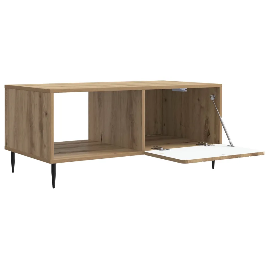 Table basse Chêne artisanal 90 x 50 x 40 cm Bois d'ingénierie - 4