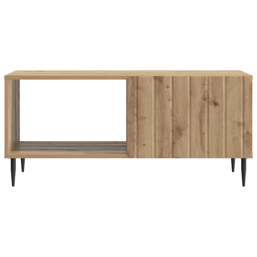 Table basse Chêne artisanal 90 x 50 x 40 cm Bois d'ingénierie - 5