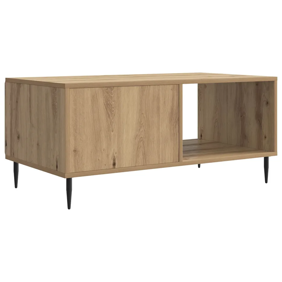 Table basse Chêne artisanal 90 x 50 x 40 cm Bois d'ingénierie - 7