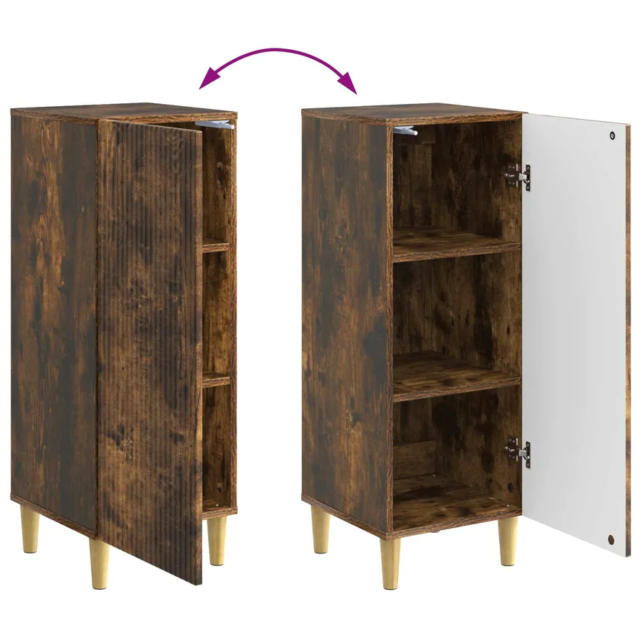 Buffet Chêne fumé 33 x 34,5 x 90 cm Bois d'ingénierie - 11