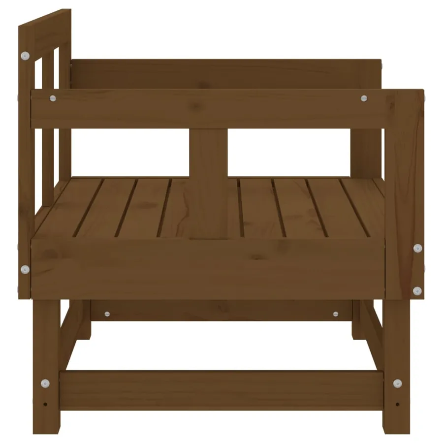 Chaises de jardin lot de 2 marron miel bois massif de pin - 6