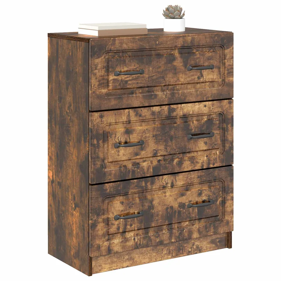 Armoire à tiroirs Chêne fumé 66 x 34,5 x 87 cm - 3