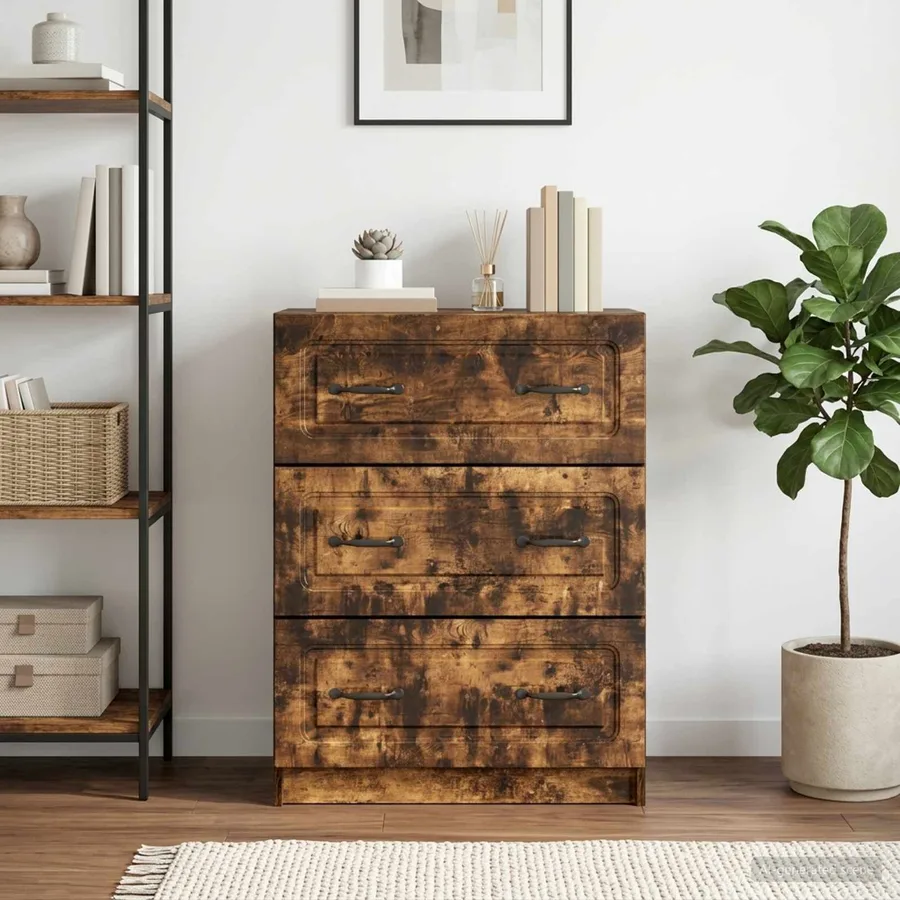 Armoire à tiroirs Chêne fumé 66 x 34,5 x 87 cm - 4