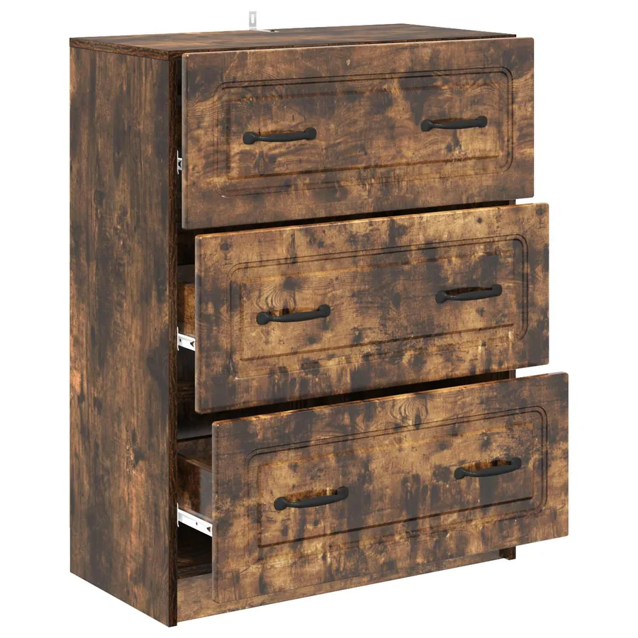 Armoire à tiroirs Chêne fumé 66 x 34,5 x 87 cm - 5
