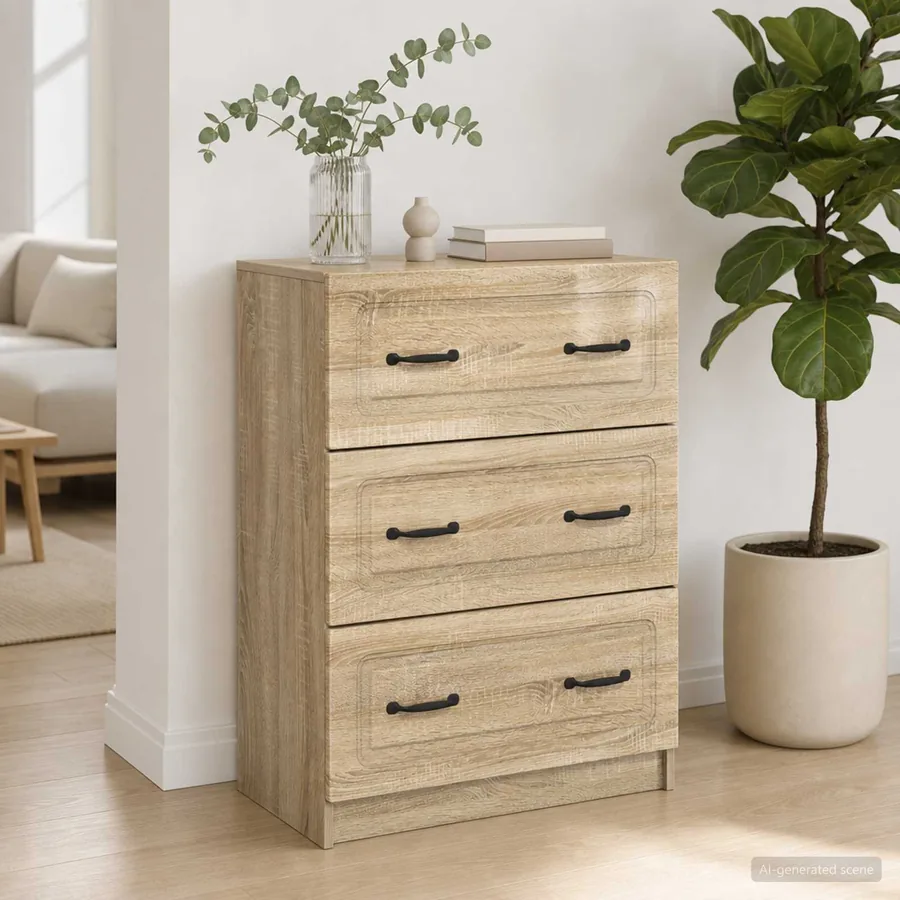Armoire à tiroirs Chêne Sonoma 66 x 34,5 x 87 cm