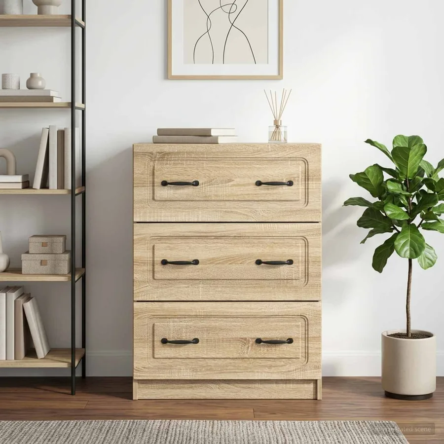 Armoire à tiroirs Chêne Sonoma 66 x 34,5 x 87 cm - 4