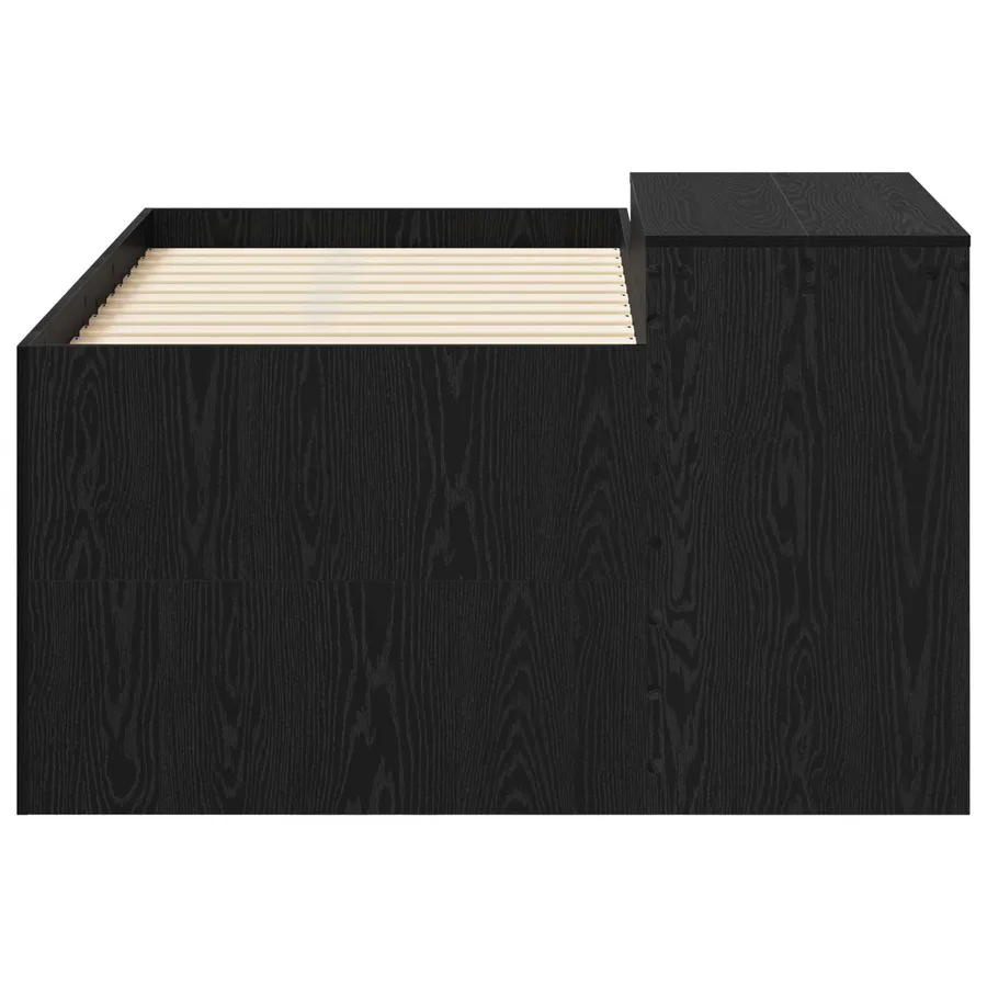 Lit haut pour enfants avec bureau Noir 80 x 160 cm - 4