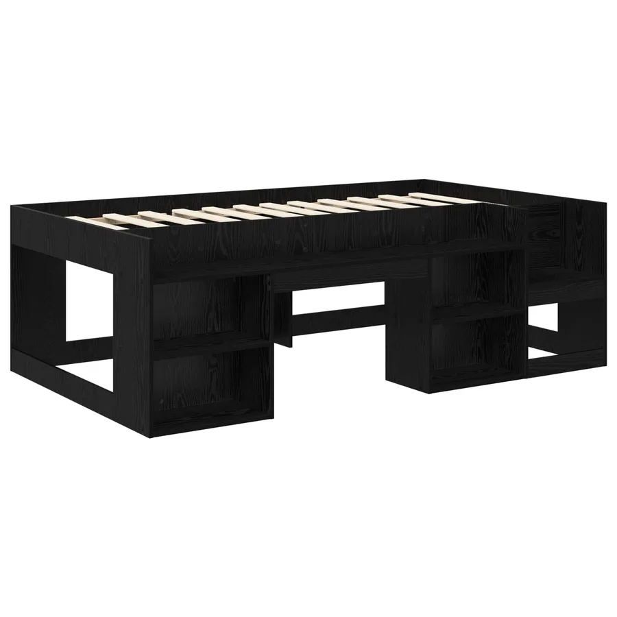 Cadre de lit pour enfants avec rangement Chêne noir 90 x 190 cm - 3