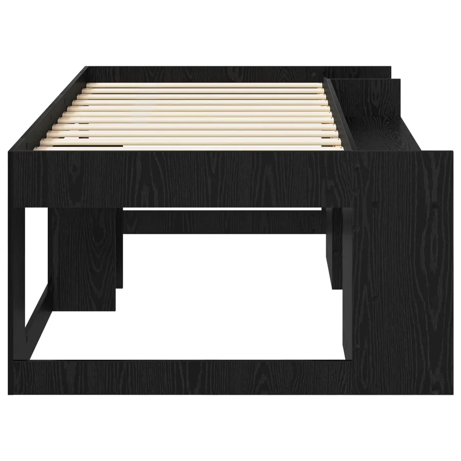 Cadre de lit pour enfants avec rangement Chêne noir 90 x 190 cm - 4