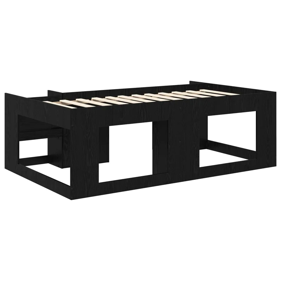 Cadre de lit pour enfants avec rangement Chêne noir 90 x 190 cm - 5