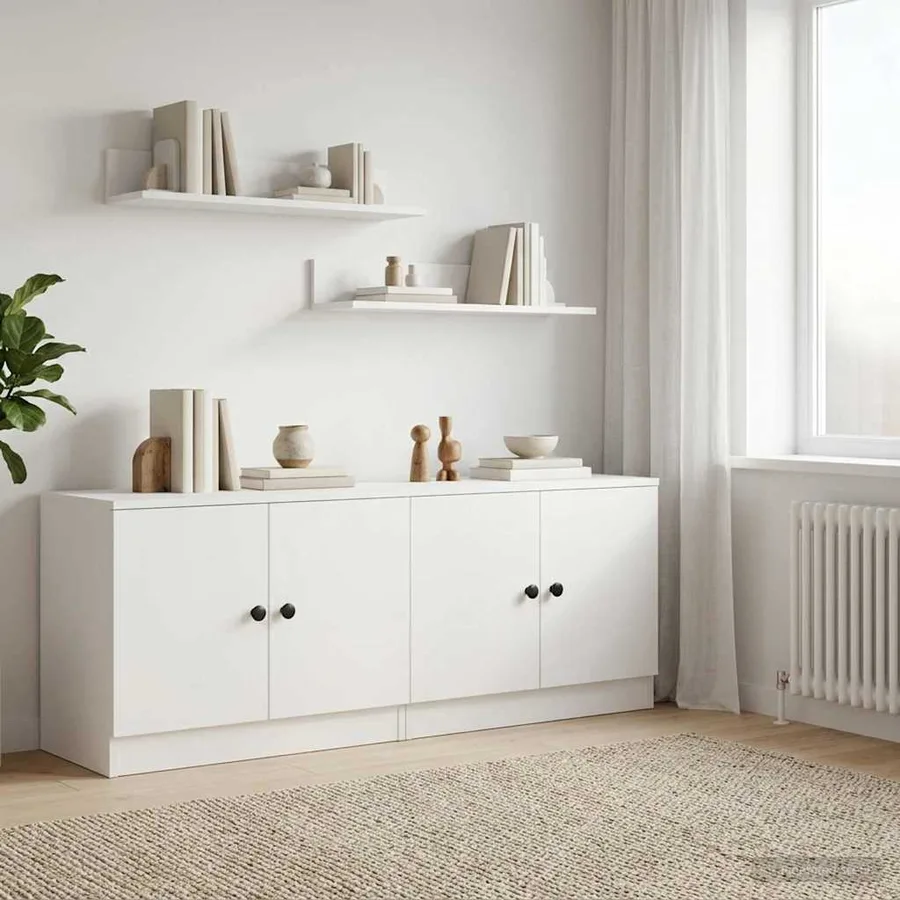 Armoire de rangement pour lit mezzanine 2 pc Blanc - 3