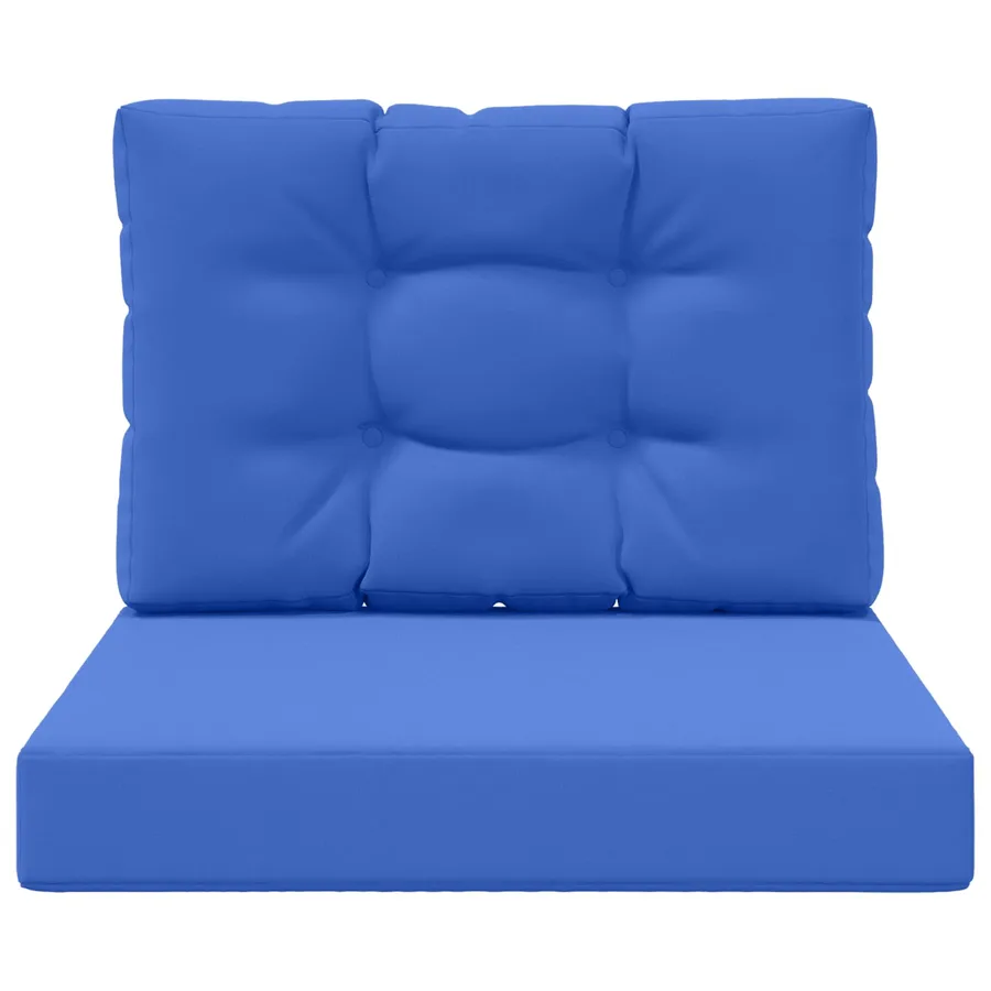 Coussin de canapé d'extérieur 2 pcs Bleu royal Polyester - 6