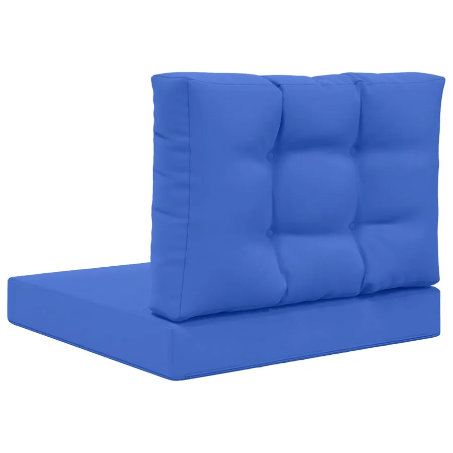 Coussin de canapé d'extérieur 2 pcs Bleu royal Polyester - 7