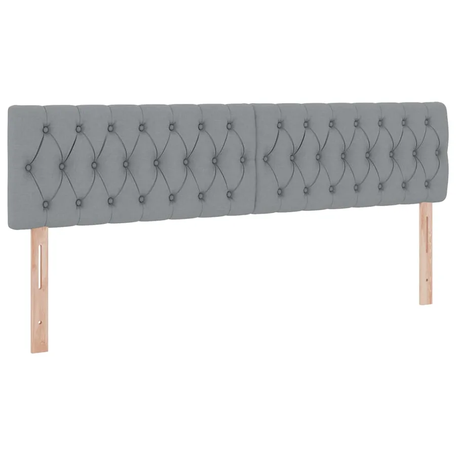 Lit de rangement LED avec matelas Gris clair 200 x 200 cm Tissu - 10