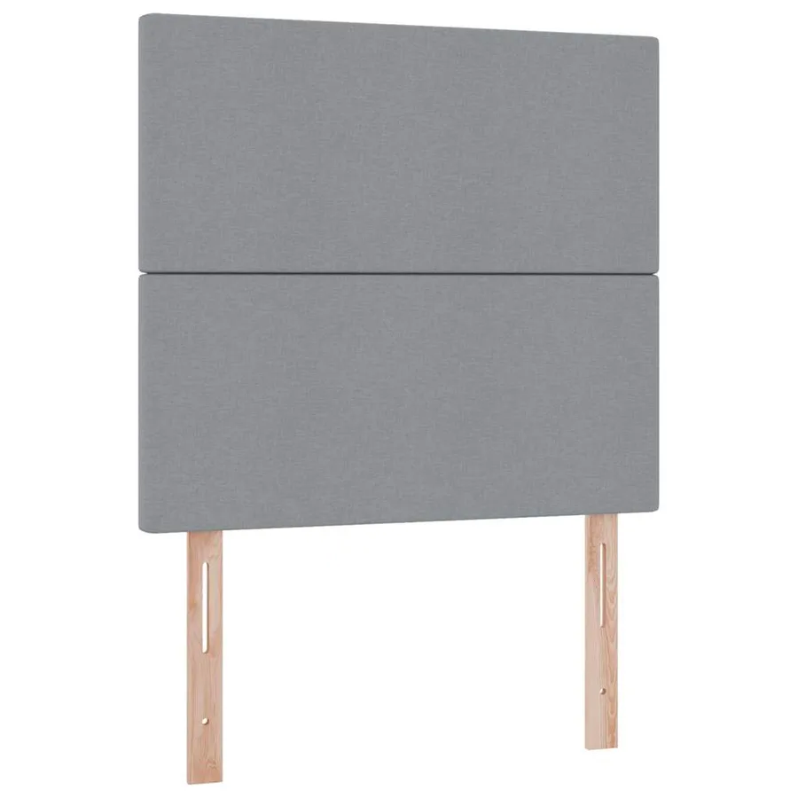 Lit avec rangement et matelas Gris clair 100 x 200 cm tissu - 9