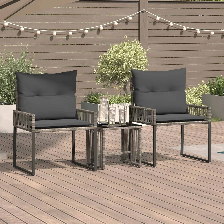 Ensemble de meubles d'extérieur 7 pcs Gris et Gris foncé