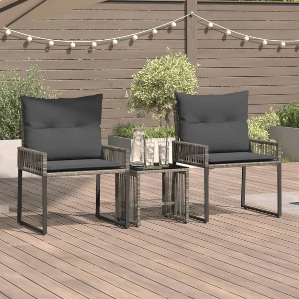 Ensemble de meubles d'extérieur 7 pcs Gris et Gris foncé
