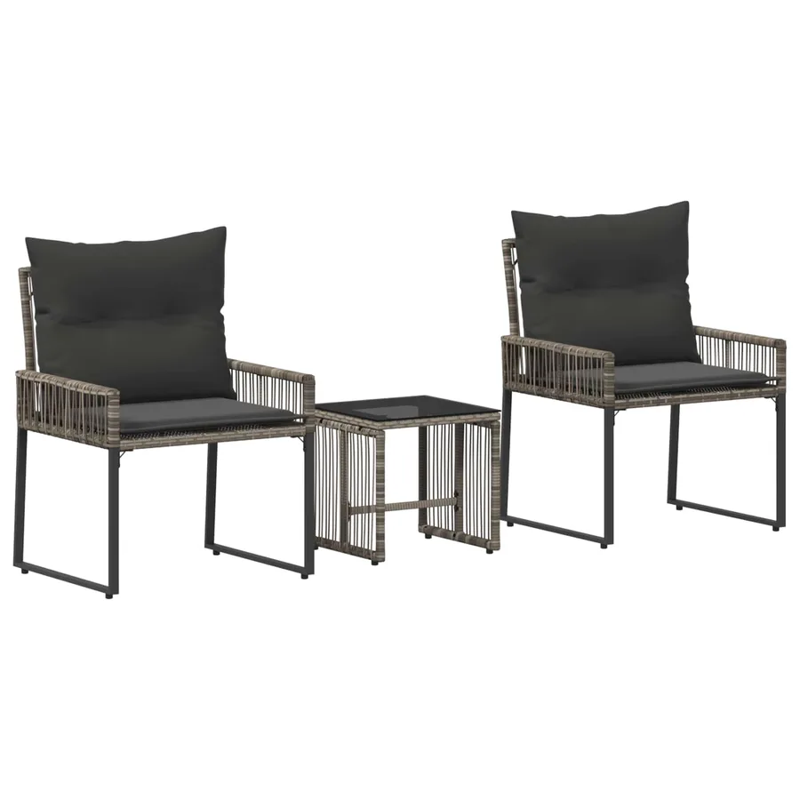 Ensemble de meubles d'extérieur 7 pcs Gris et Gris foncé - 2