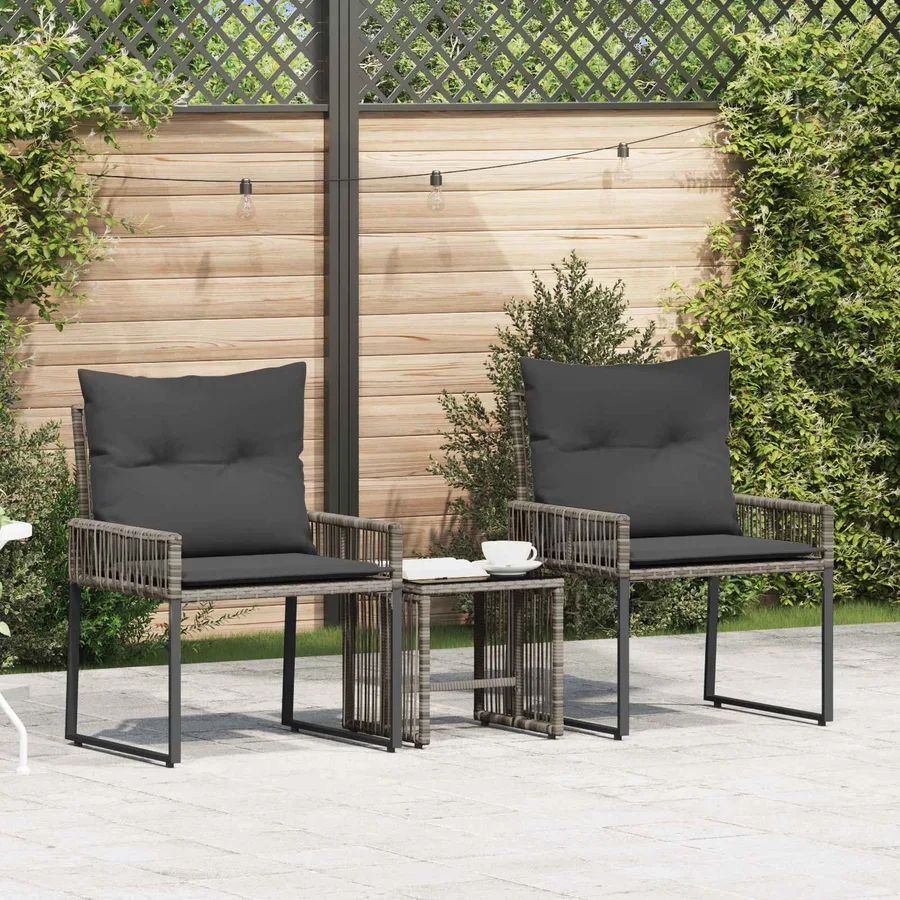 Ensemble de meubles d'extérieur 7 pcs Gris et Gris foncé - 4