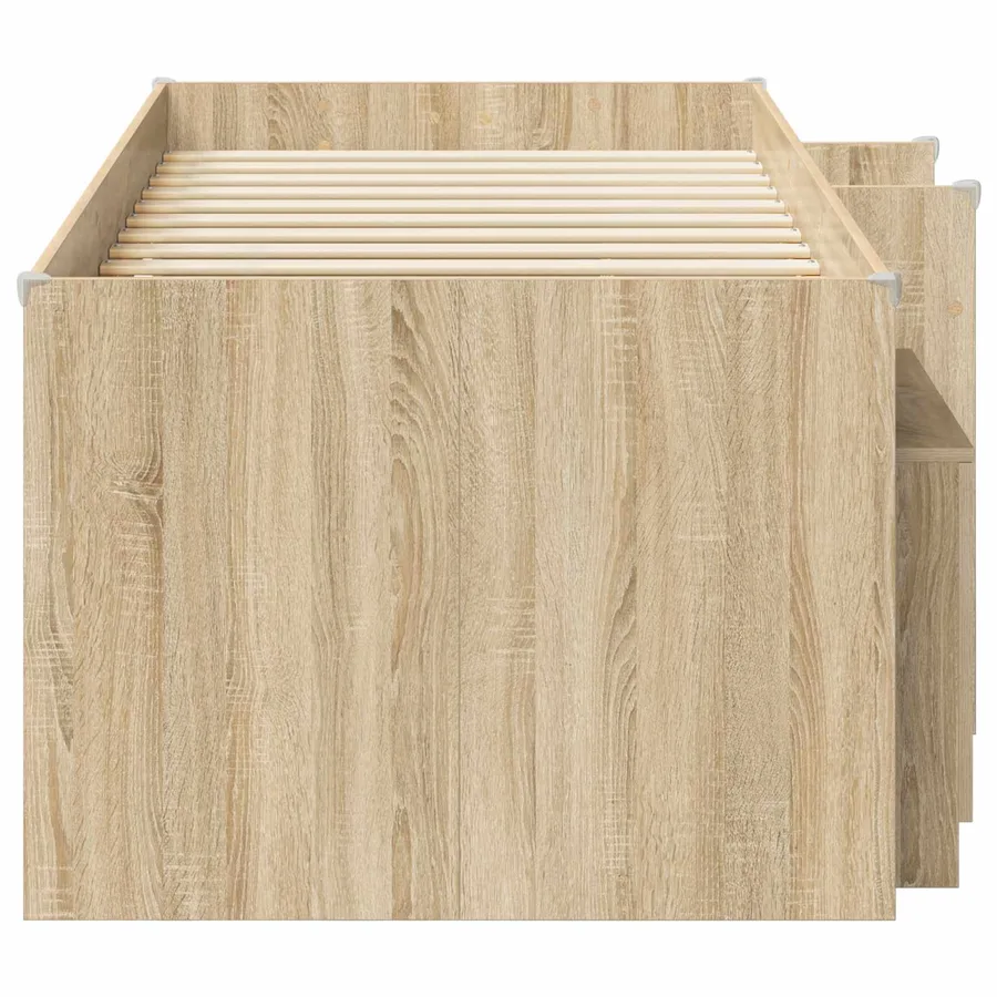 Cadre de lit en mezzanine avec cabinet 3 pc Chêne Sonoma - 4