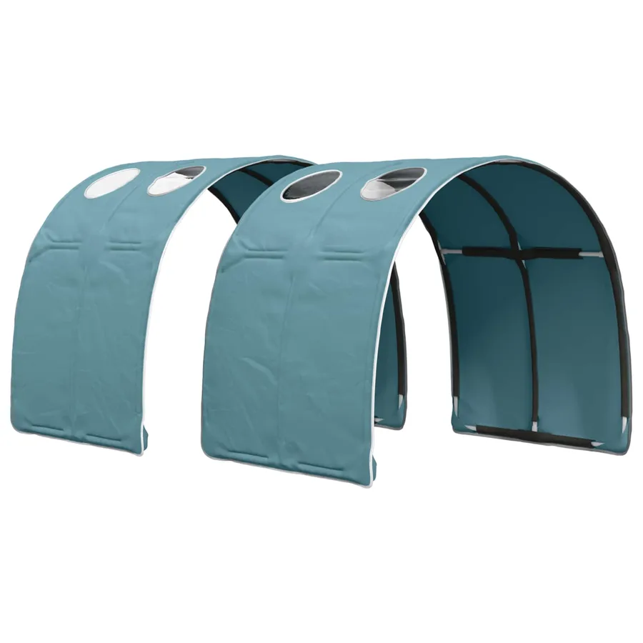 Cadre de lit avec tunnel 3 pc Chêne Sonoma et bleu clair - 5