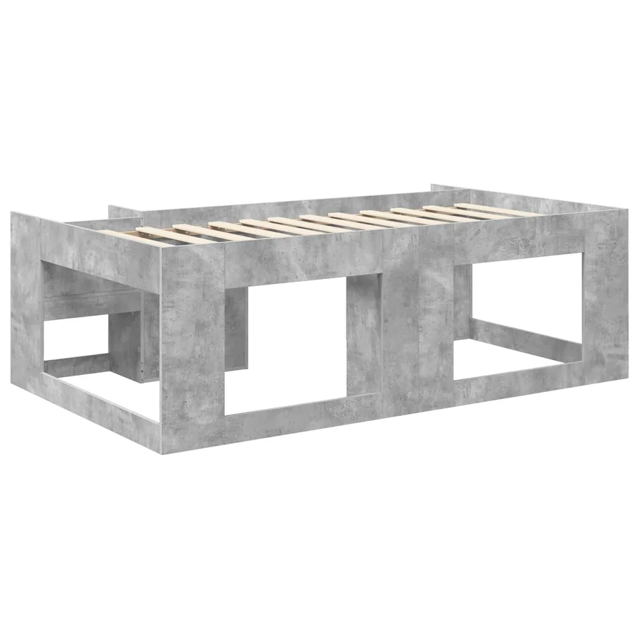 Cadre de lit pour enfants avec rangement Gris béton - 5
