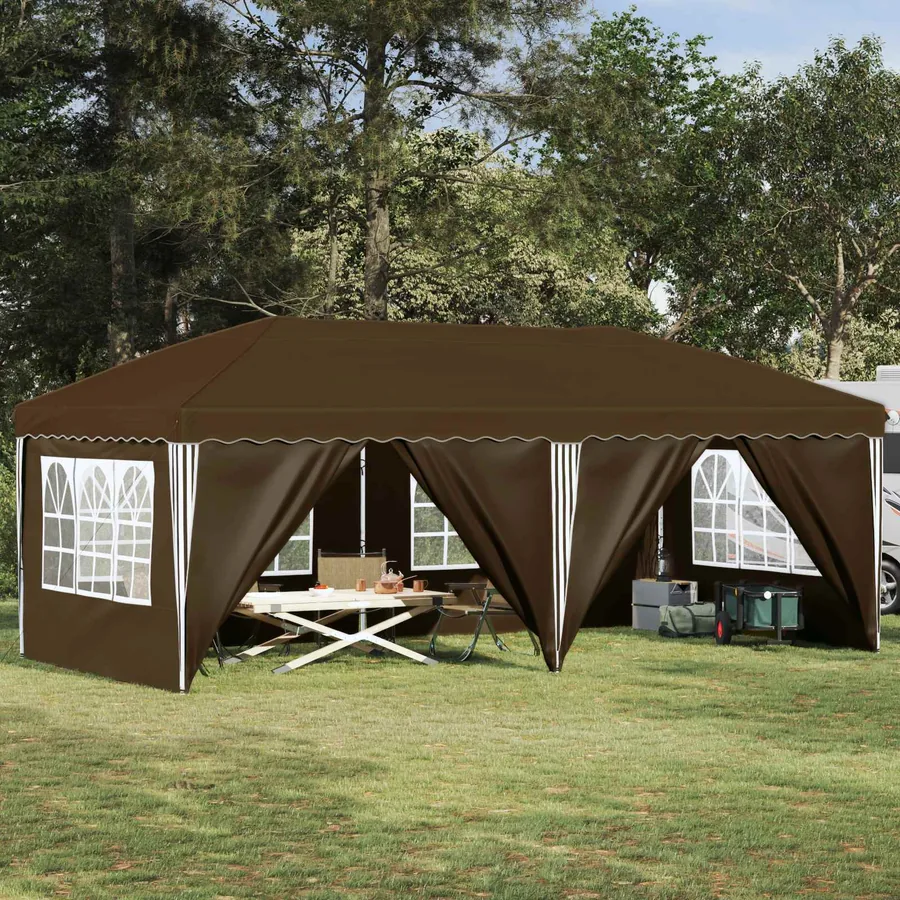 Tente de fête pop-up 575 x 288 x 245 cm Taupe