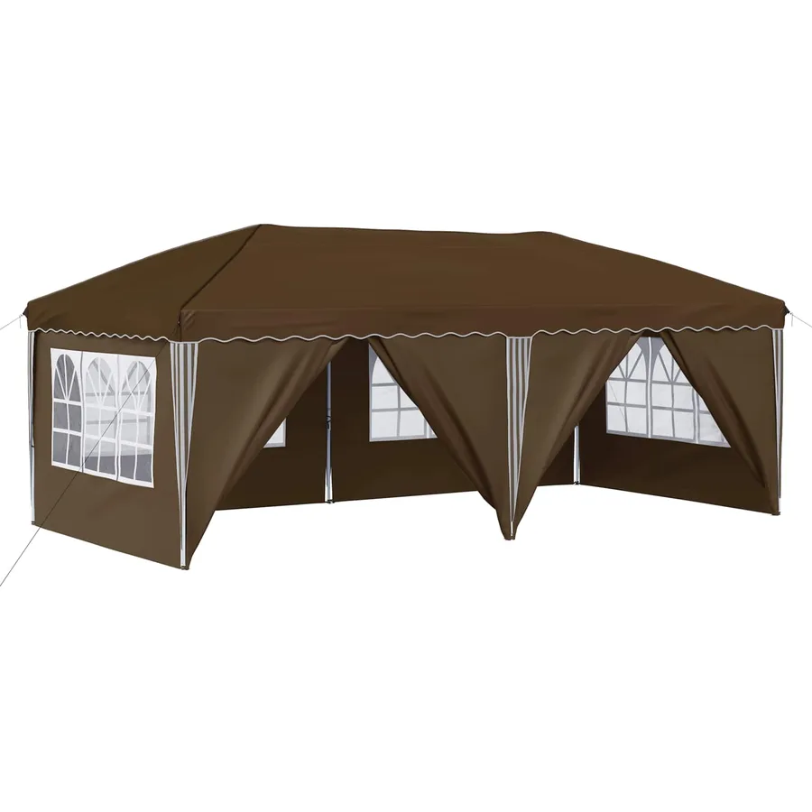 Tente de fête pop-up 575 x 288 x 245 cm Taupe - 2